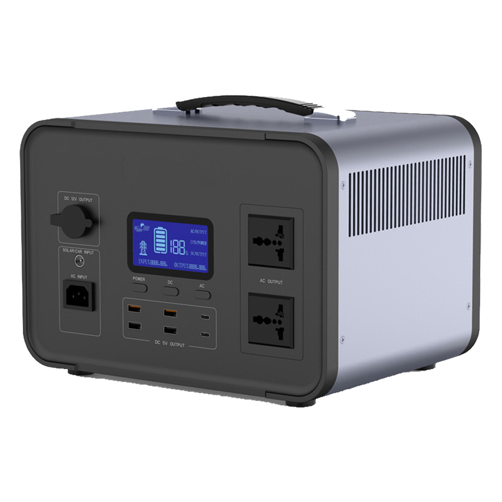 Lifepo4 battery 1000W Outdoor power supply Solar charging Power Bank PD function for outdoor use