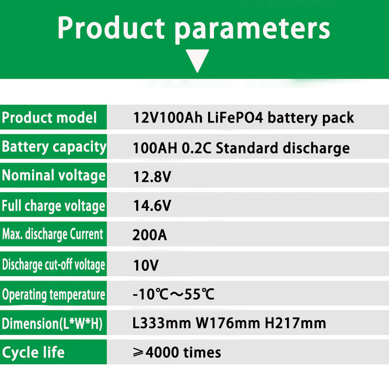 12.8V Solar street light battery pack LiFePO4 12V 100Ah Lithium-Ion Batteries(图4)